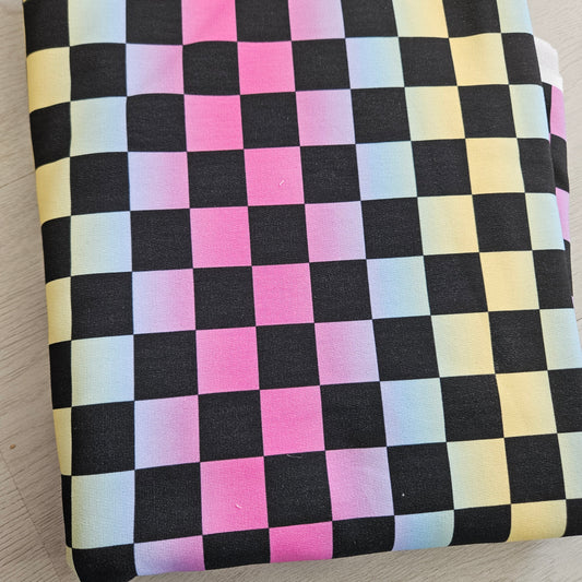 Sommersweat - Karo Bunt 1m