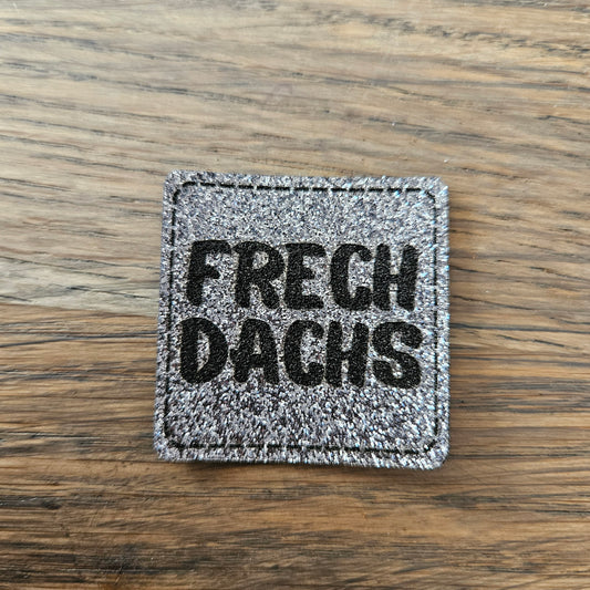 Patch - 4x4cm - Glitzer - Frechdachs Grau