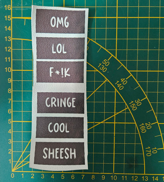 Kunstlederlabel Set - OMG