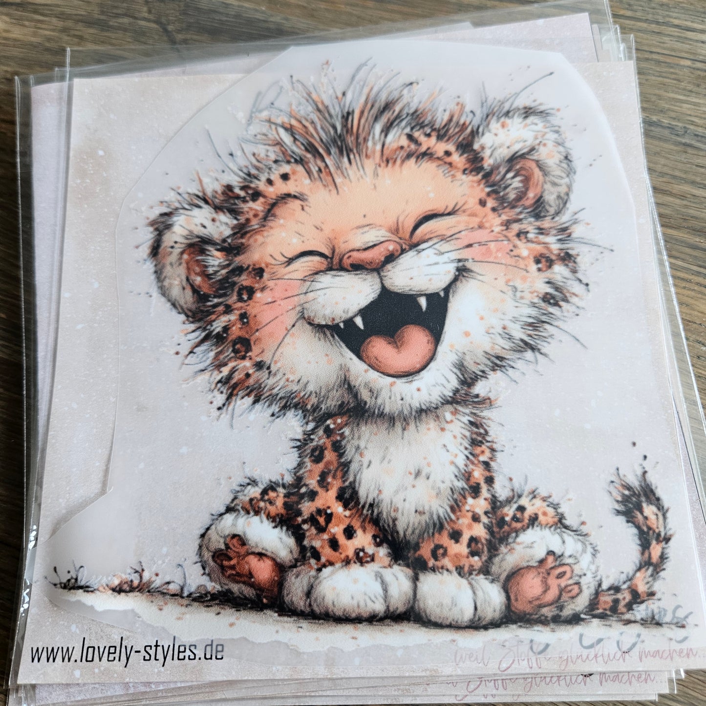 Bügelbild - Süßer Leopard ca. 15cm