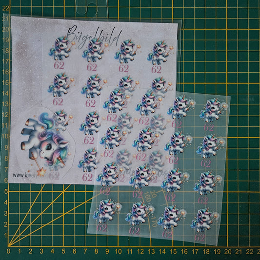 Bügelbild - Größenlabels 16 Stk.