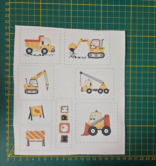 Kunstlederlabel Set - Süße Baustelle