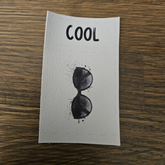 Kunstlederlabel Set - Sonnenbrille Cool