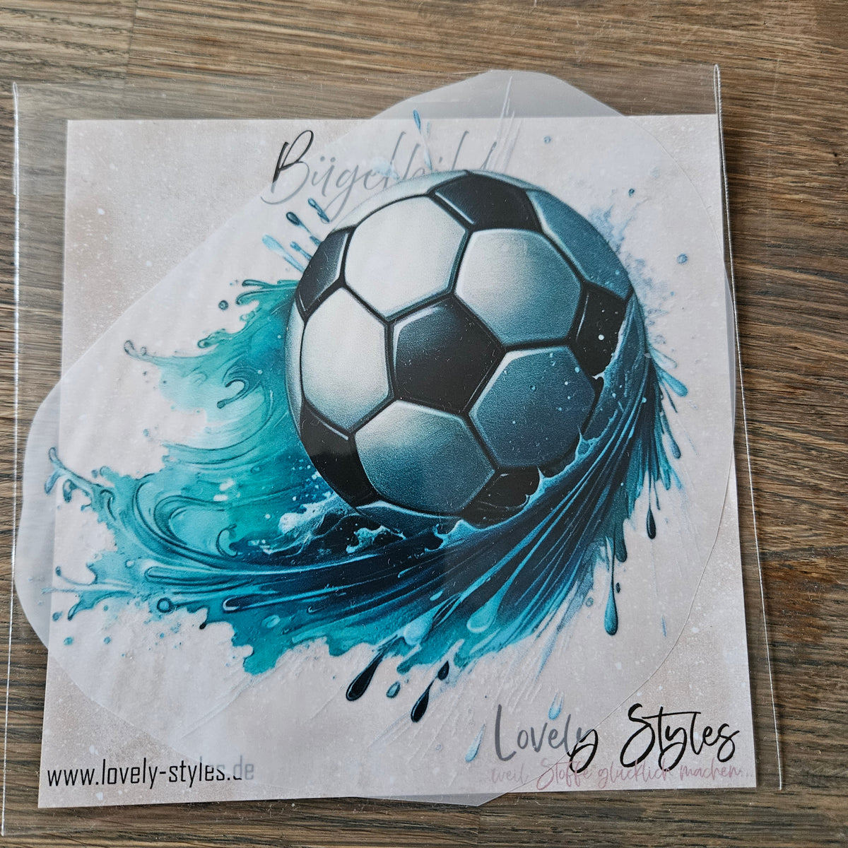 Bügelbild - Fußball ca. 15cm