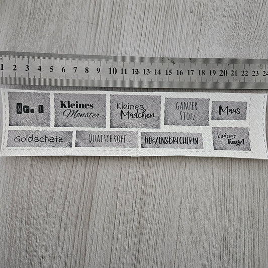 Kunstlederlabel - Sprüche Mädchen