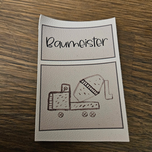 Kunstlederlabel Set - Baumeister
