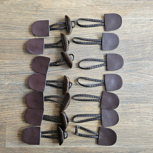 Set Mantelverschluss Braun 7x