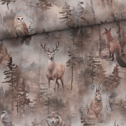 Sommersweat - Nebliger Wald braun