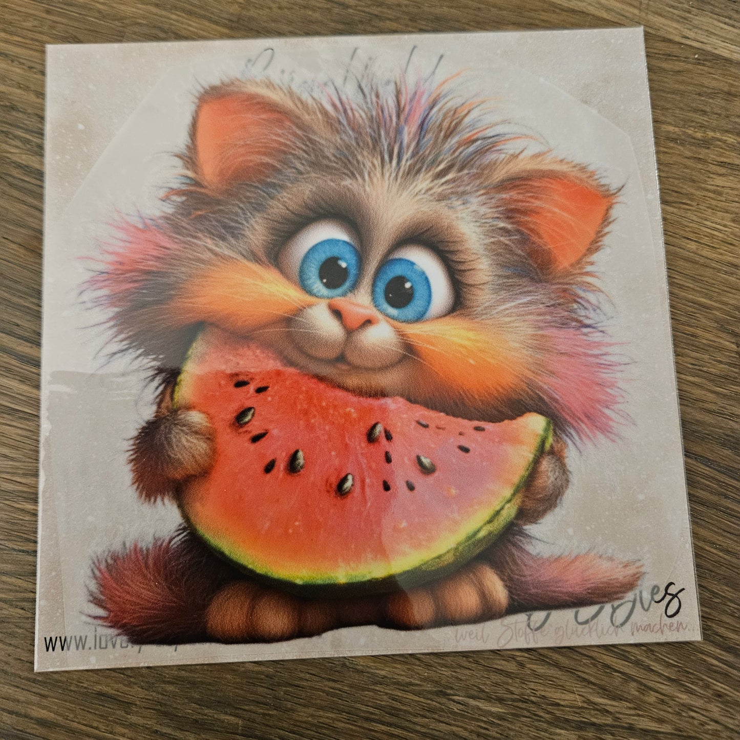 Bügelbild - Funny Katze ca. 15cm