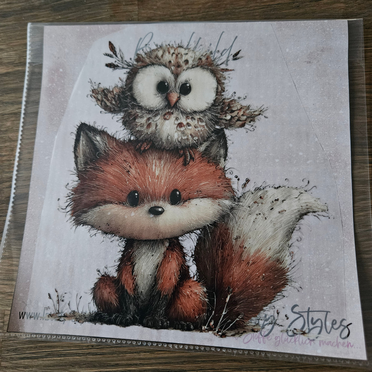 Bügelbild - Waldtiere ca. 20cm