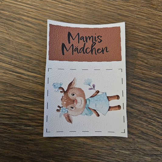 Kunstlederlabel Set - Mamis Mädchen Reh