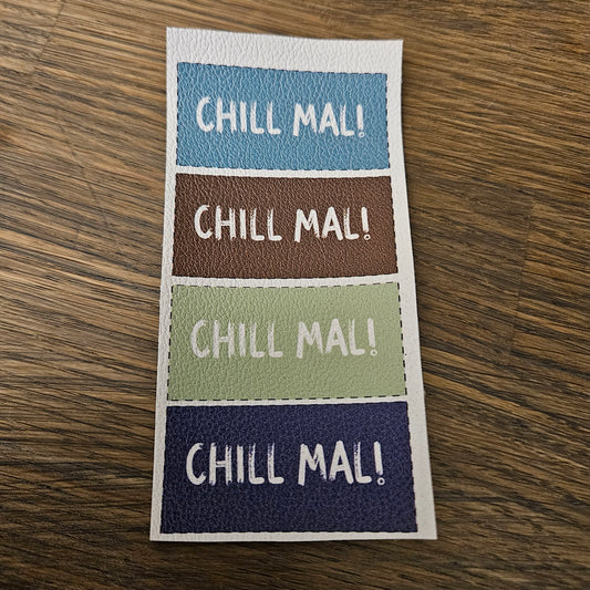 Kunstlederlabel Set - Chill Mal