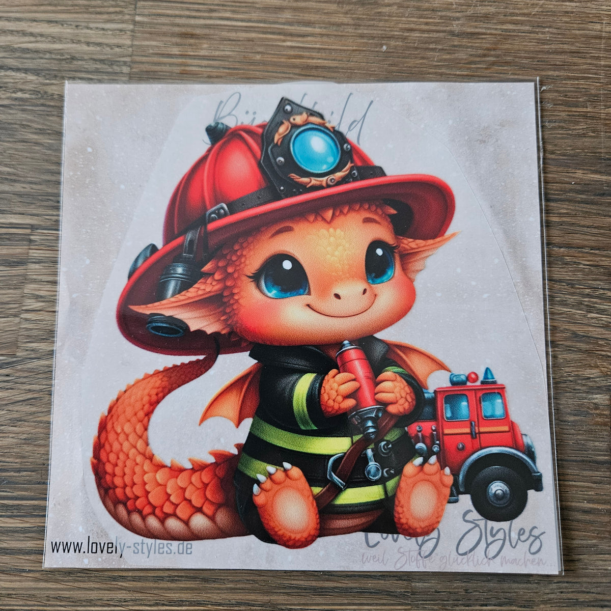 Bügelbild - Drache ca. 15cm