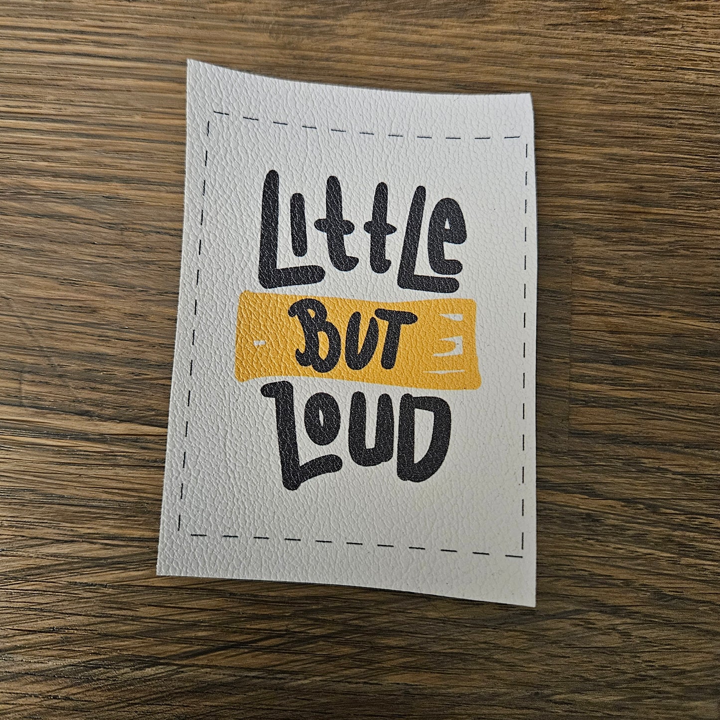 Kunstlederlabel Set - Little but Loud Gelb