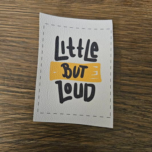 Kunstlederlabel Set - Little but Loud Gelb