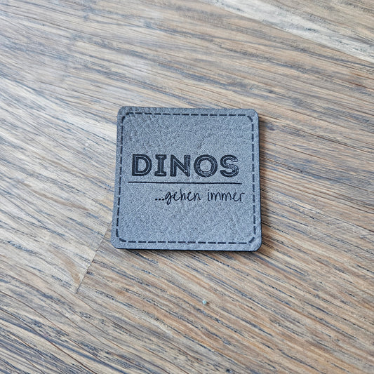 Patch - 3x3cm - Dinos gehen immer Grau