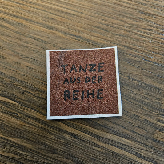 Kunstlederlabel - Tanze aus der Reihe Braun