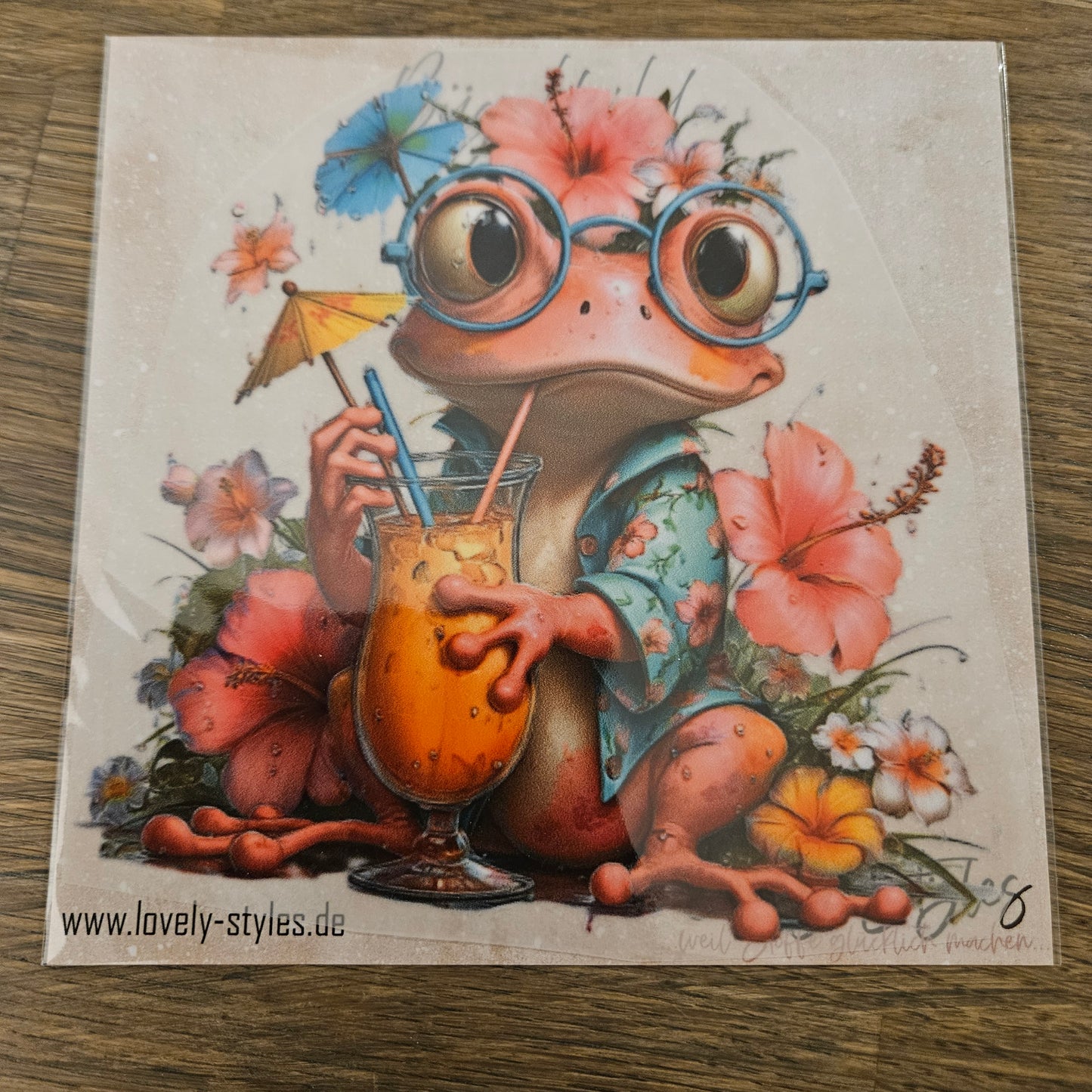 Bügelbild - Funny Frosch ca. 15cm