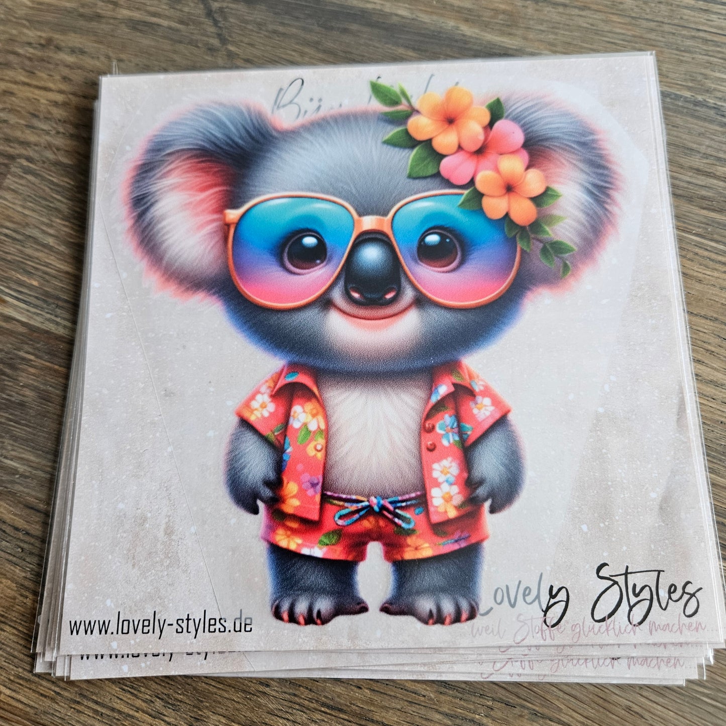 Bügelbild - Aloha Koala ca. 15cm