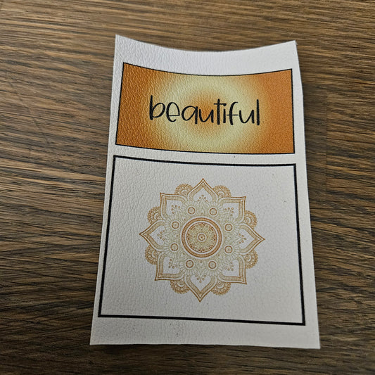 Kunstlederlabel Set - Beautiful