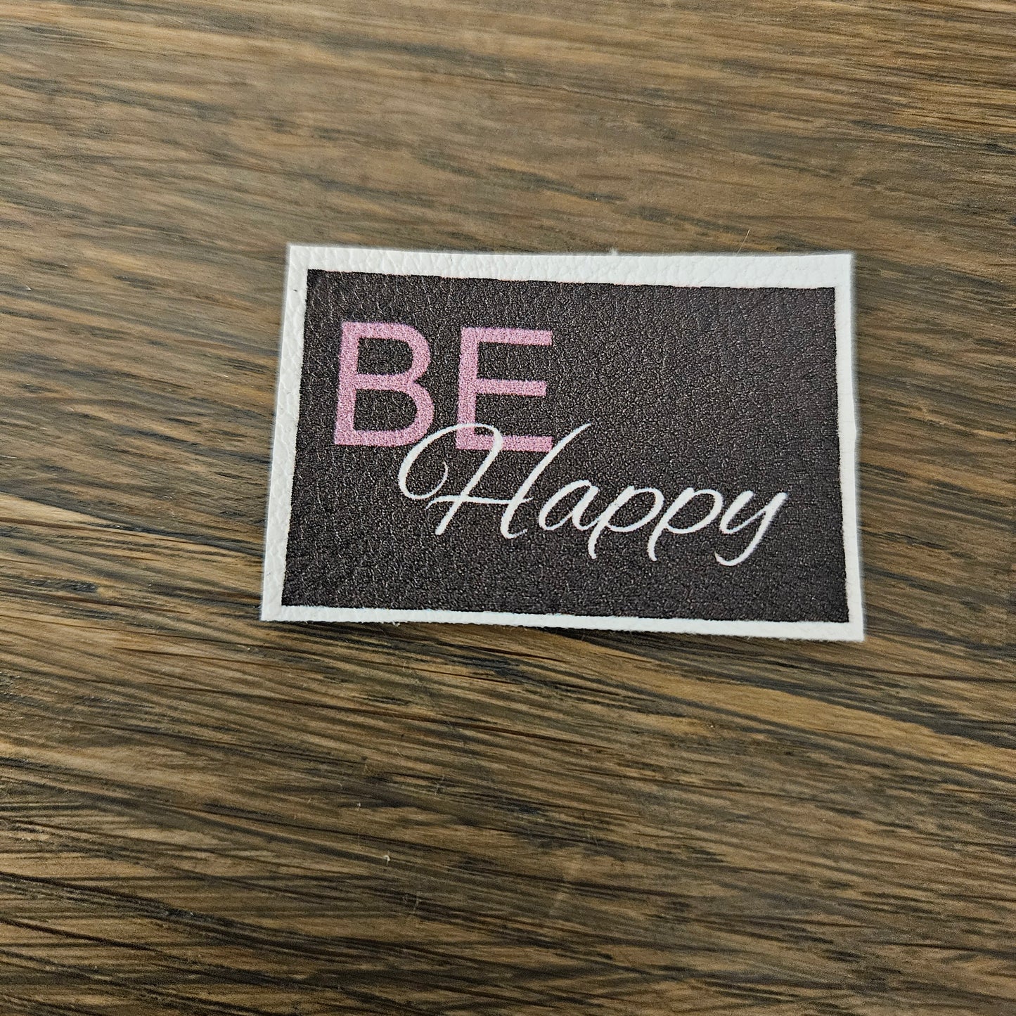 Kunstlederlabel - BeHappy dunkelbraun/Rosa