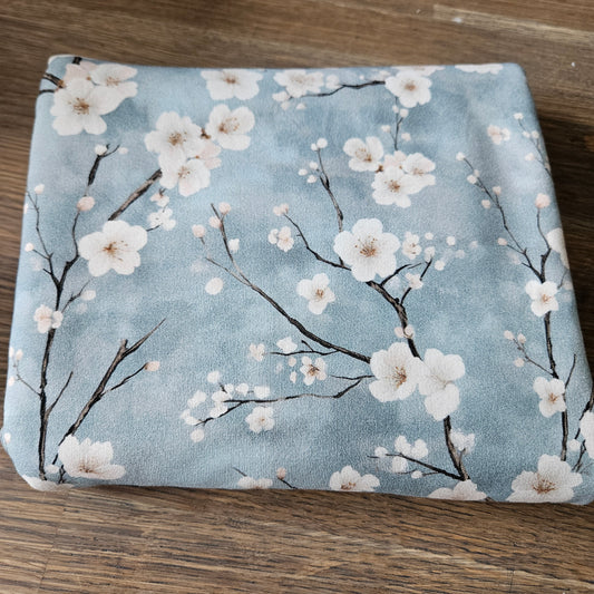 Sommersweat - Kirschblüten Blau - 1m