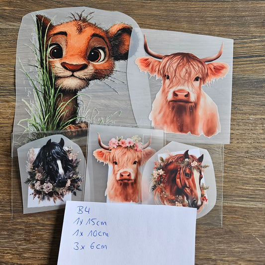 Set Bügelbilder Tiere B4