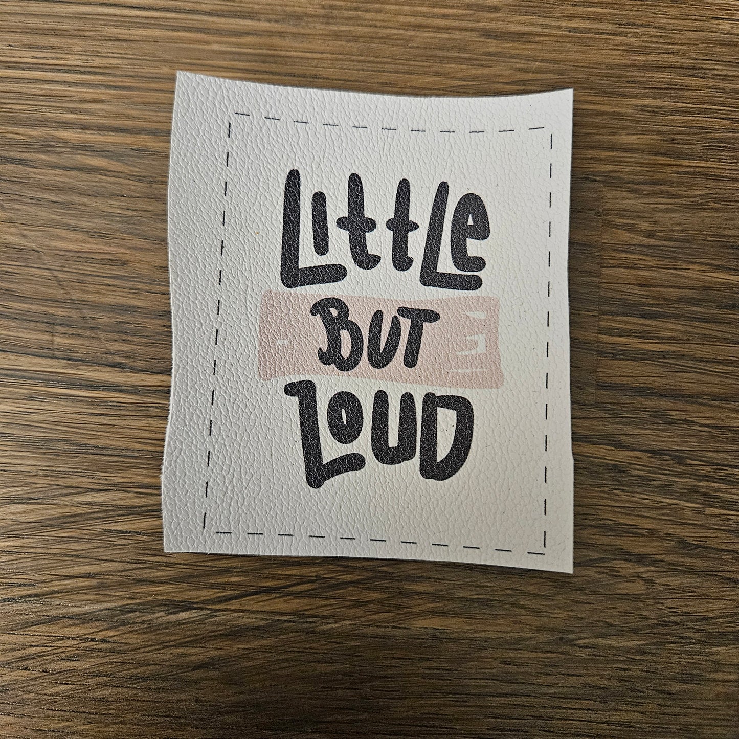 Kunstlederlabel Set - Little but Loud Rosa