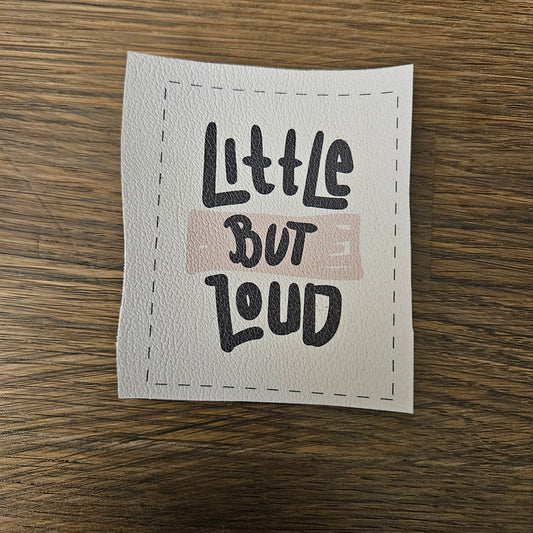 Kunstlederlabel Set - Little but Loud Rosa
