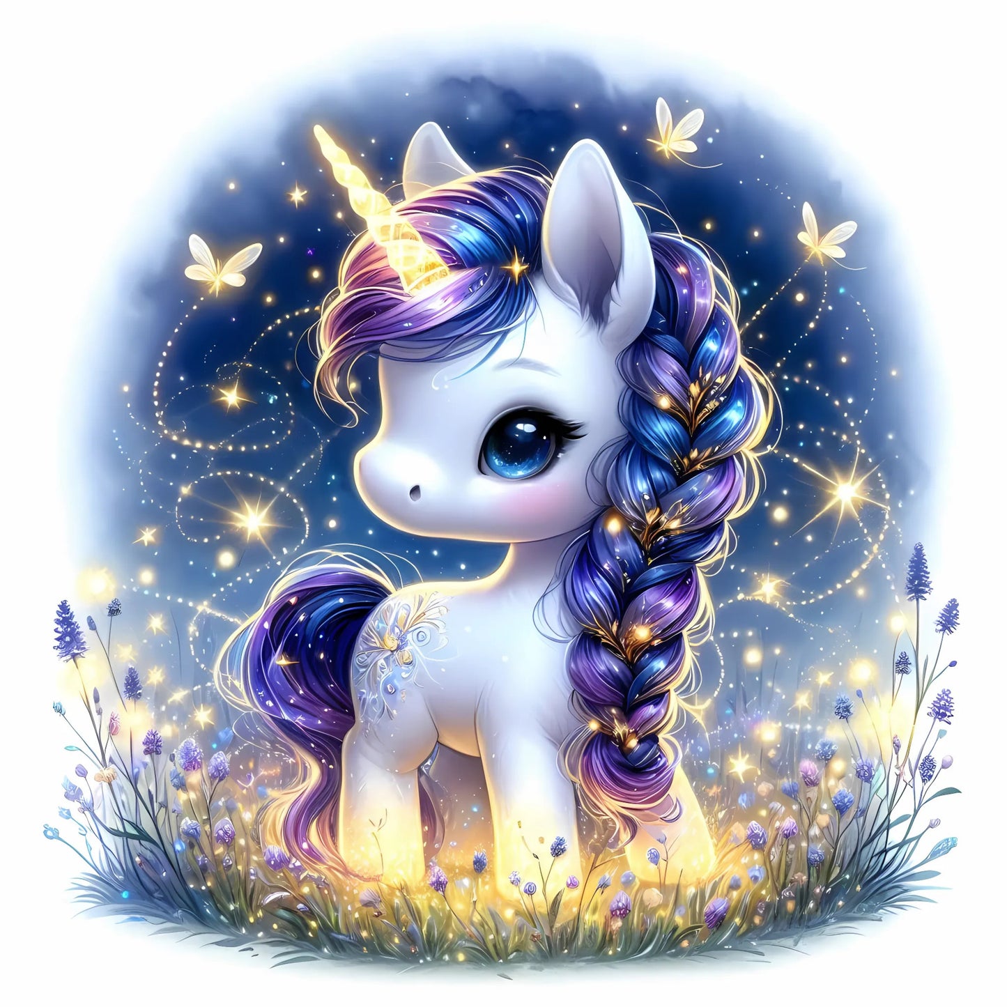 Auktion - Bügelbild - Einhorn Sparkle 15 - 15cm