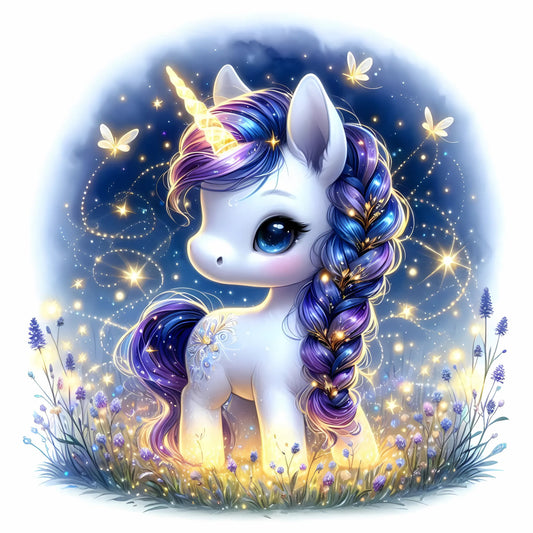 Auktion - Bügelbild - Einhorn Sparkle 15 - 15cm