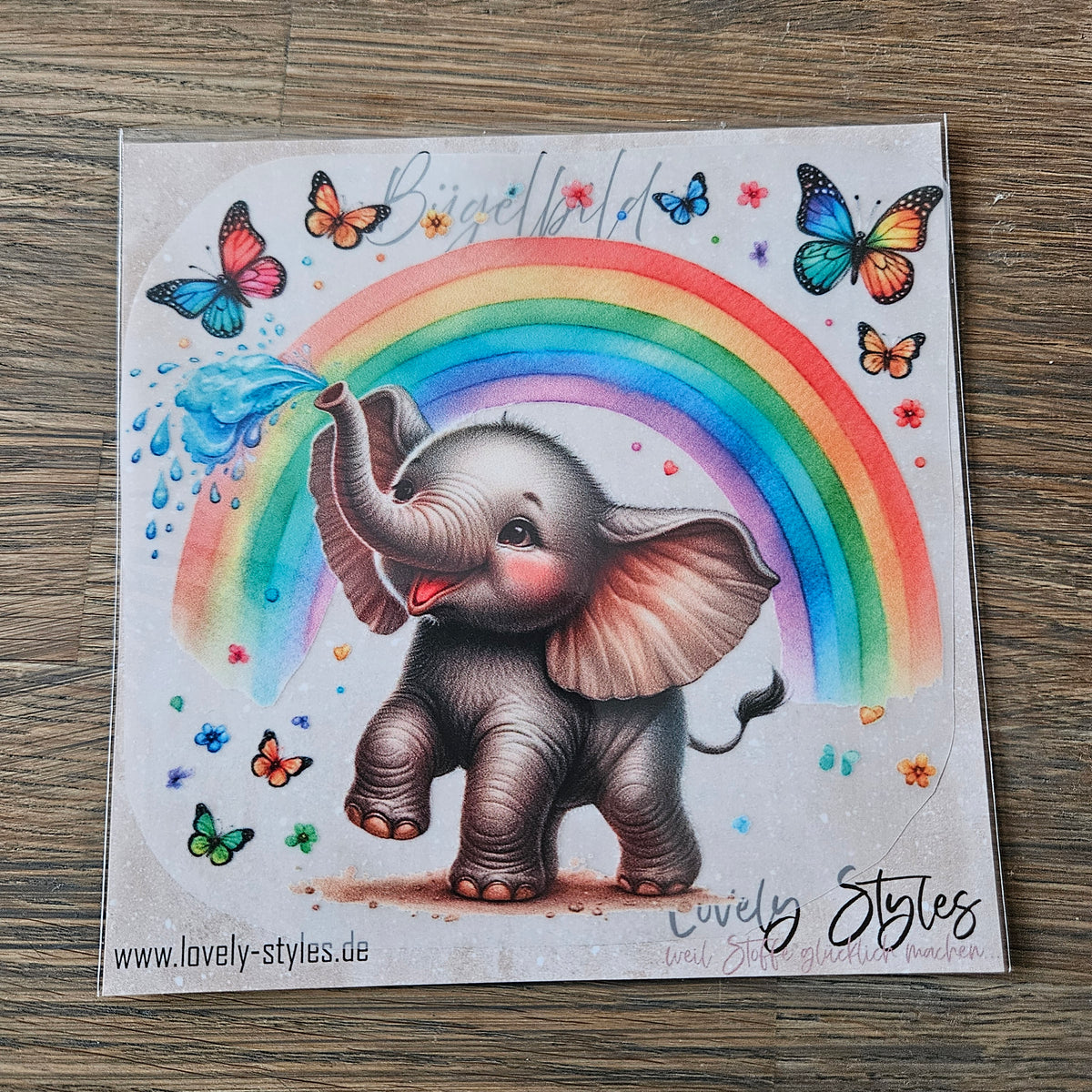 Bügelbild - Elefant ca. 15cm