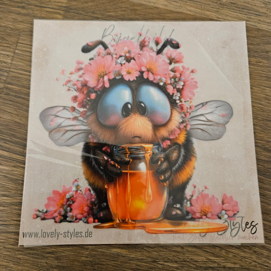 Bügelbild - Süße Biene ca. 15cm
