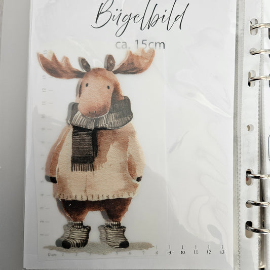 Bügelbild - Elch ca. 15cm