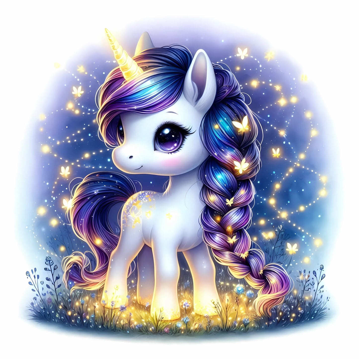 Auktion - Bügelbild - Einhorn Sparkle 17 - 15cm