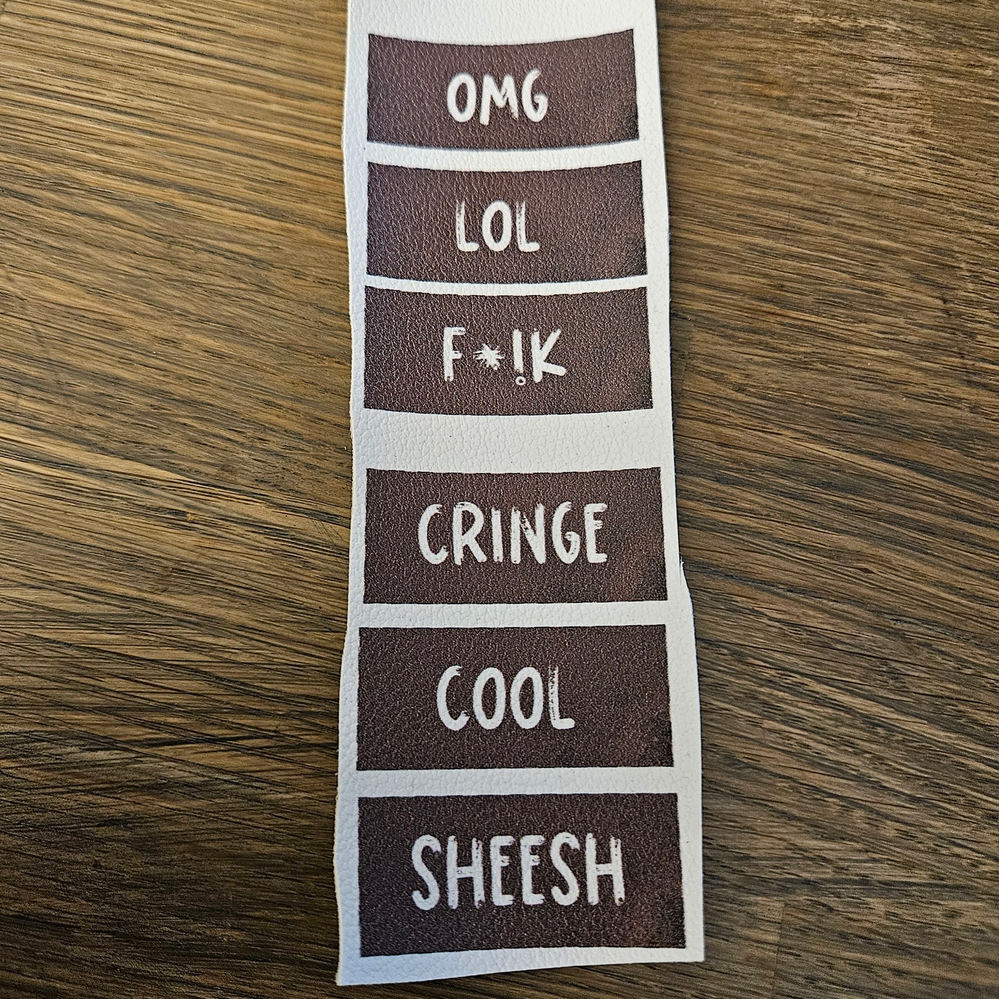 Kunstlederlabel Set - OMG F**K LOL