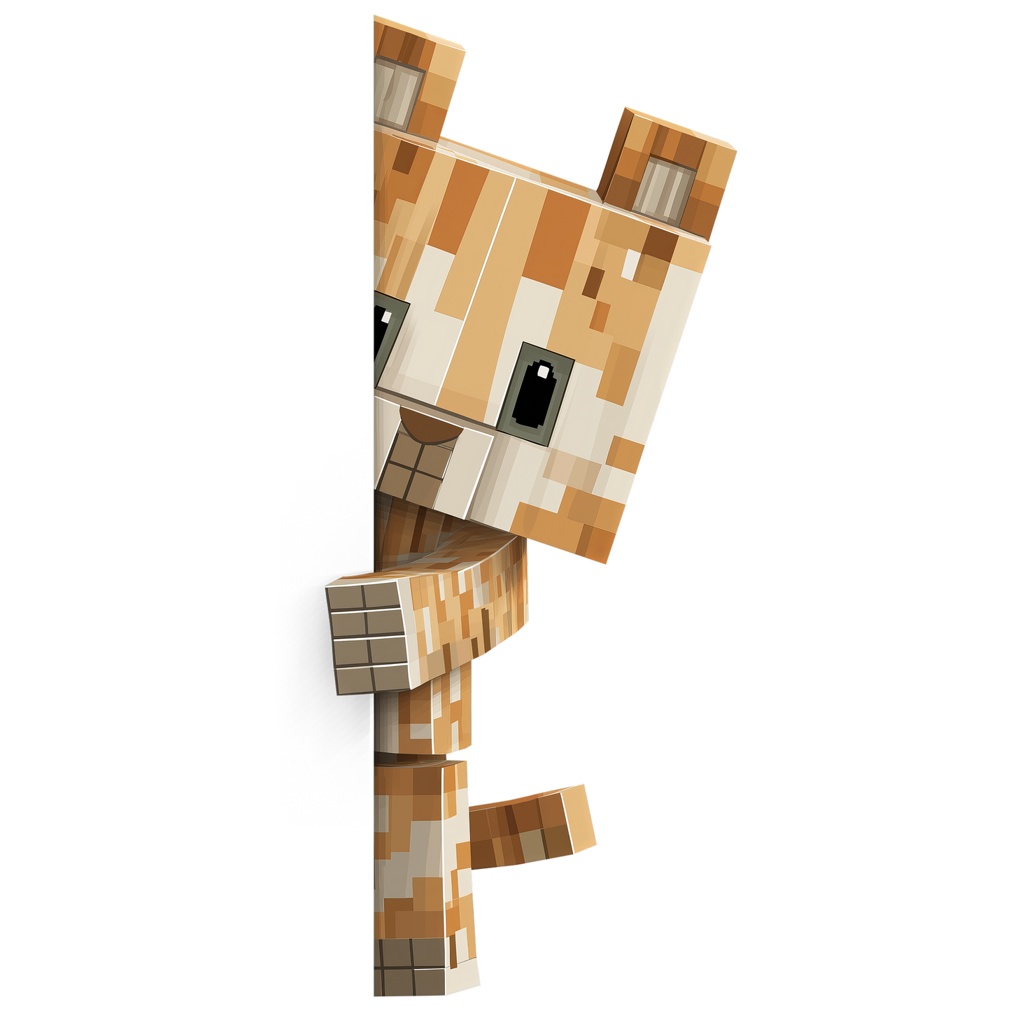 Auktion - Bügelbild - Pixel World Katze - 20cm