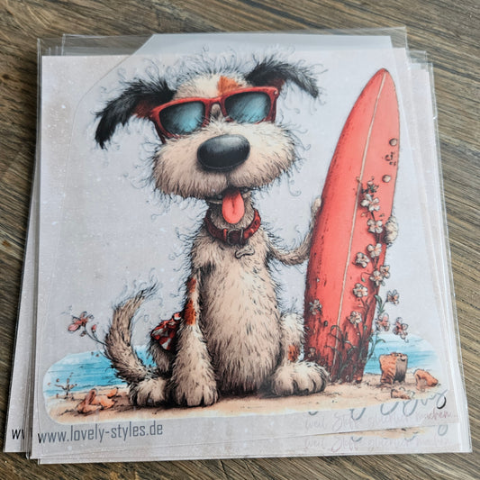 Bügelbild - Sommer Hund ca. 15cm