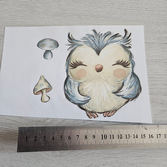 Bügelbild - Set Boho Eule
