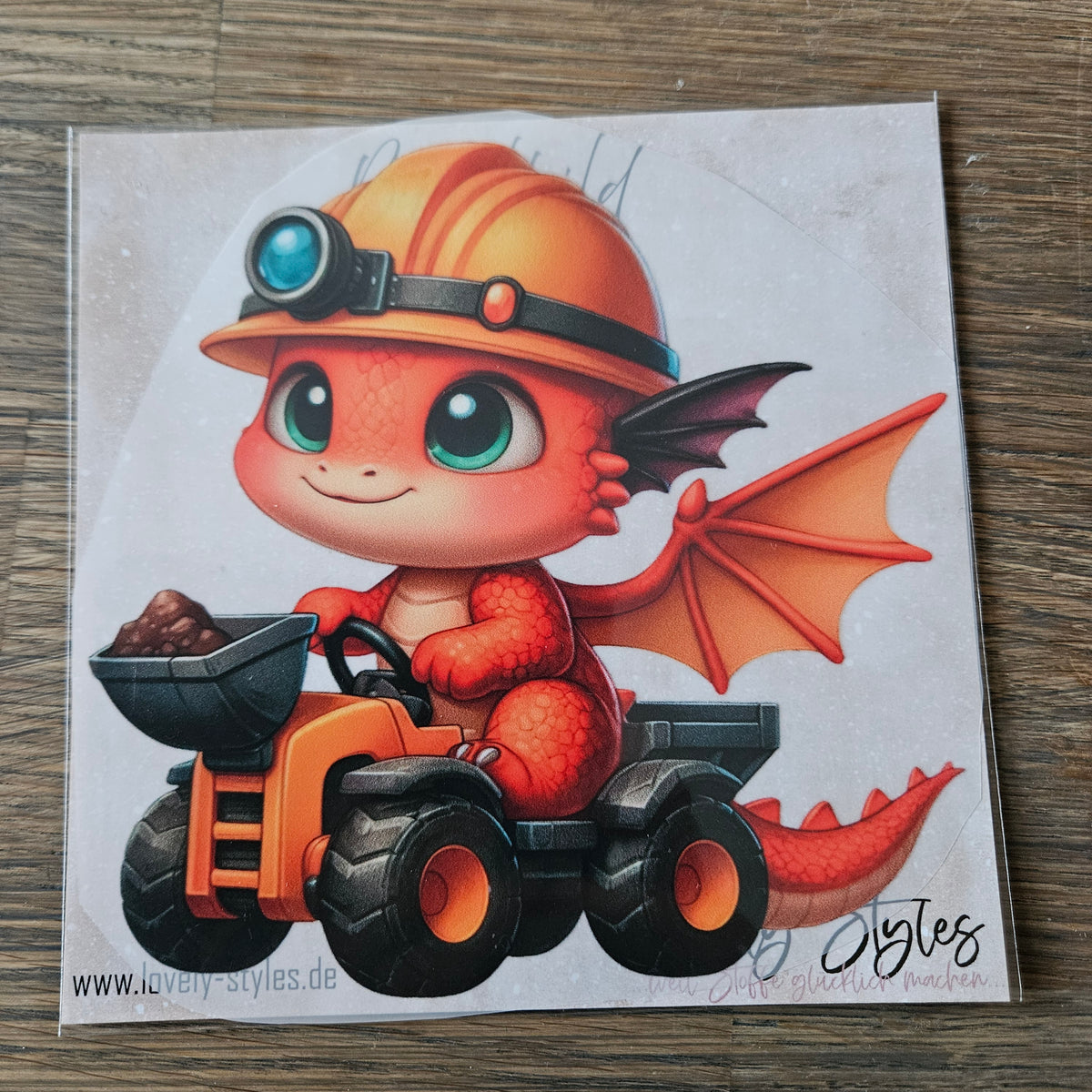 Bügelbild - Drache ca. 15cm