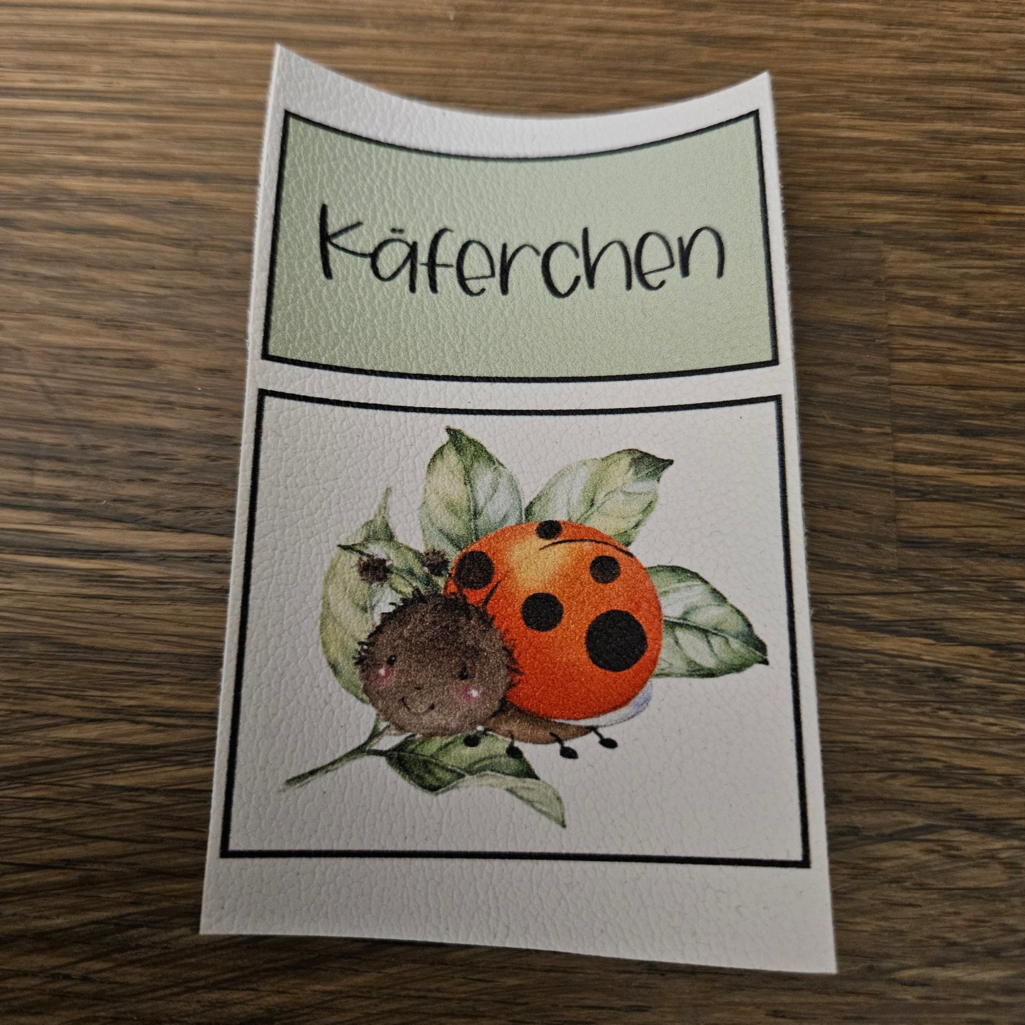 Kunstlederlabel Set - Marienkärfer