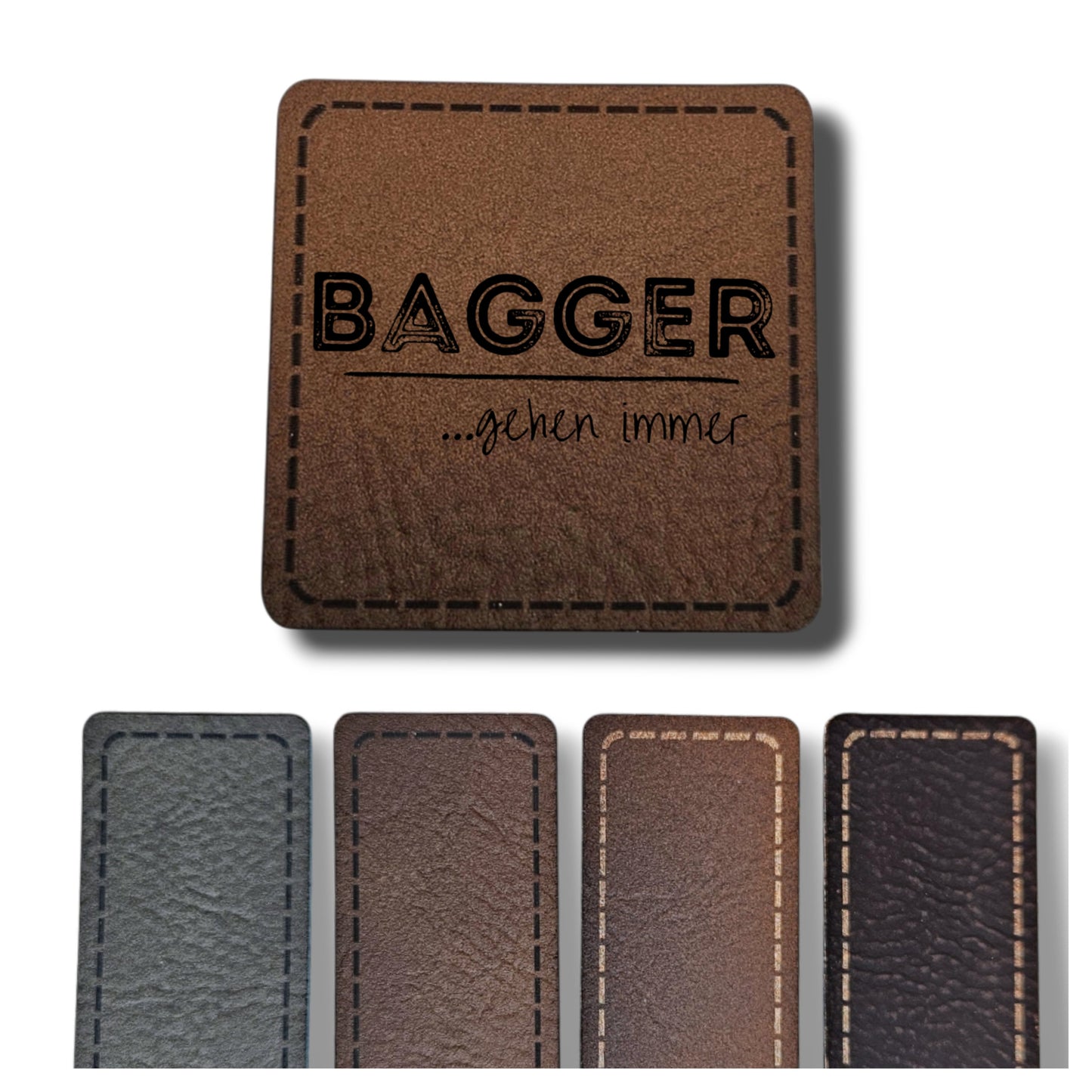 Kunstleder Patch - Bagger...gehen immer