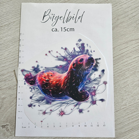 Bügelbild - Seehund ca. 15cm