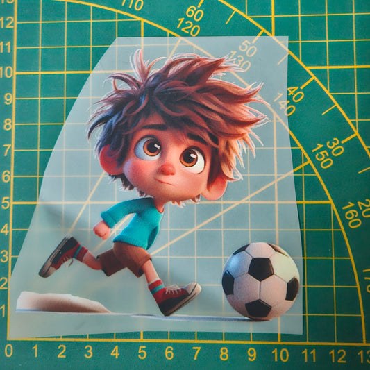 Bügelbild - Kleiner Fußballer rennt ca. 11cm