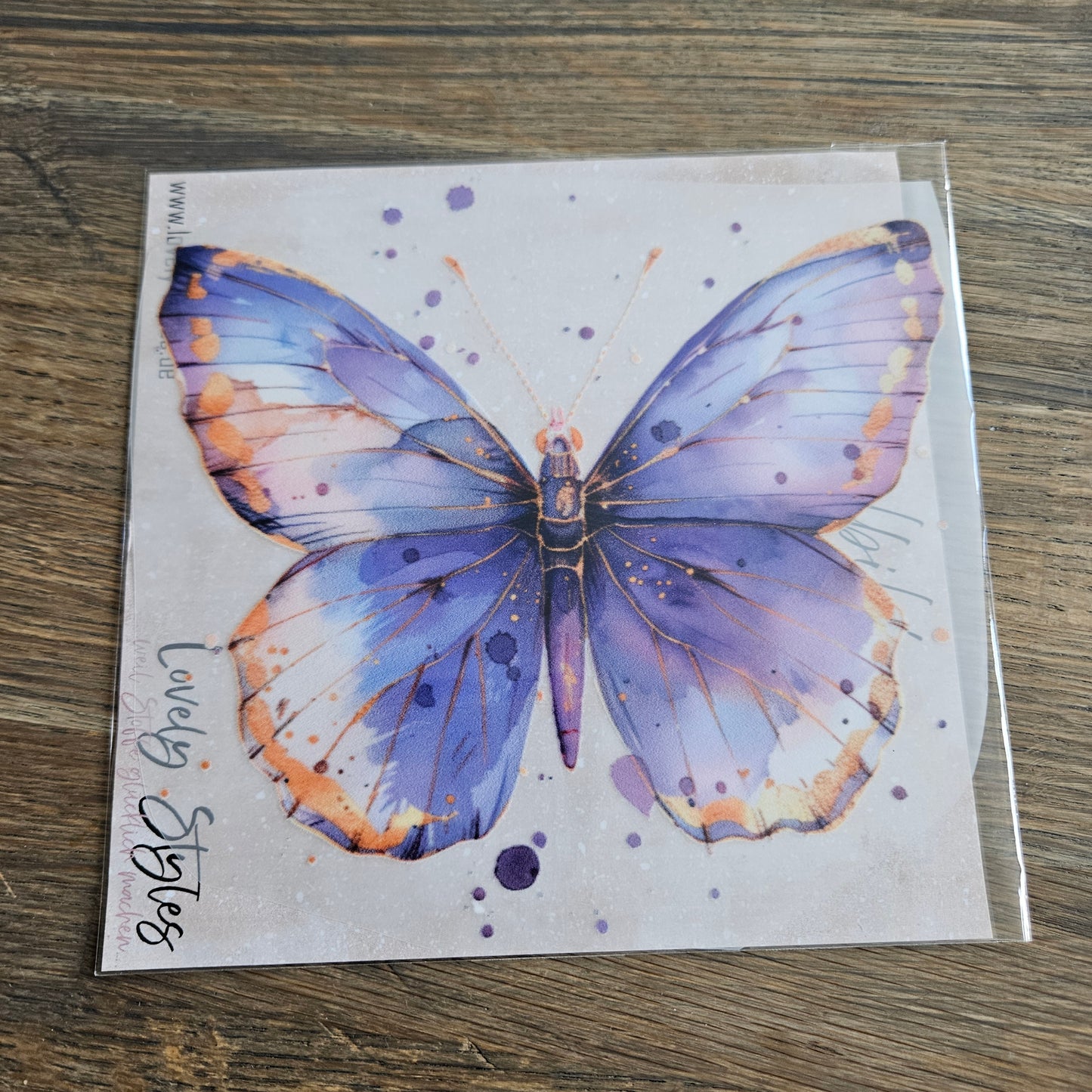 Bügelbild - Schmetterling Lila ca. 15cm