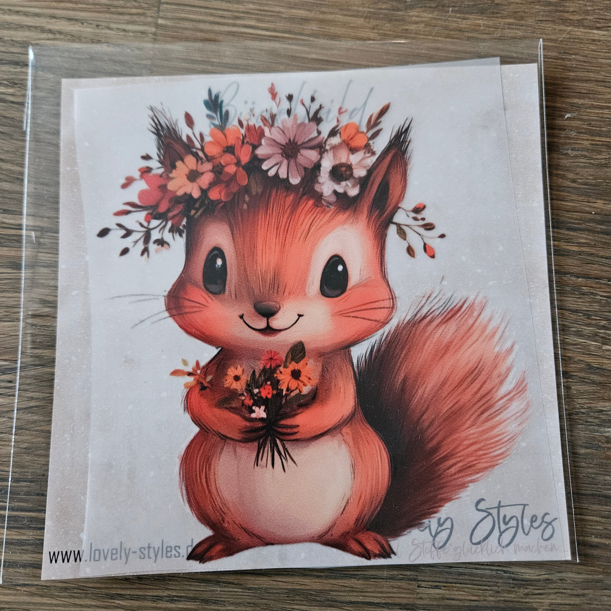 Bügelbild - Eichhörnchen ca. 15cm