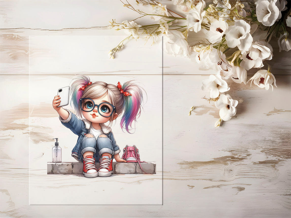 Bügelbild - Selfie Girl #1522