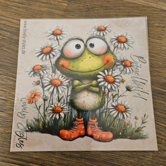 Bügelbild - Süßer Frosch ca. 15cm