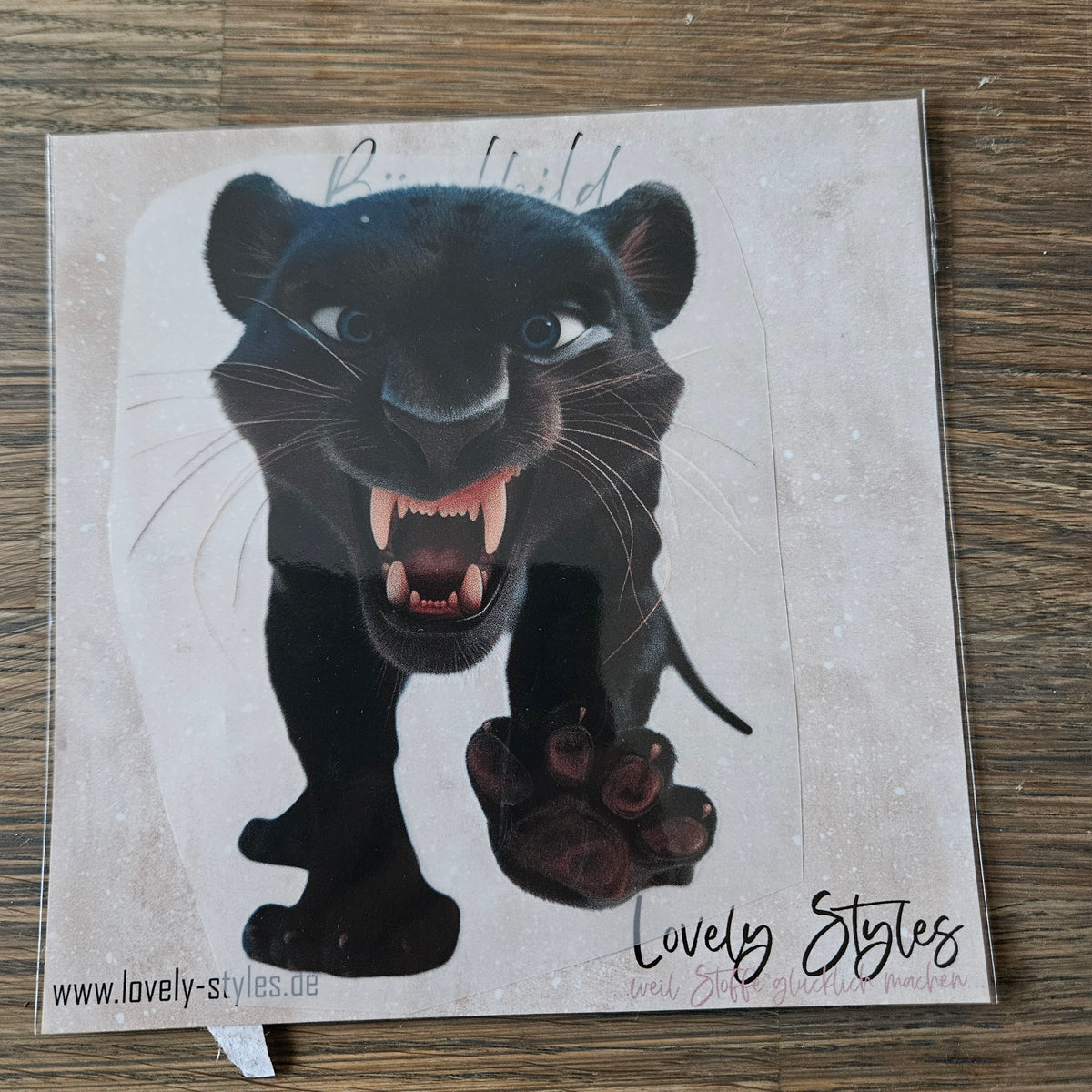 Bügelbild - Panther ca. 15cm