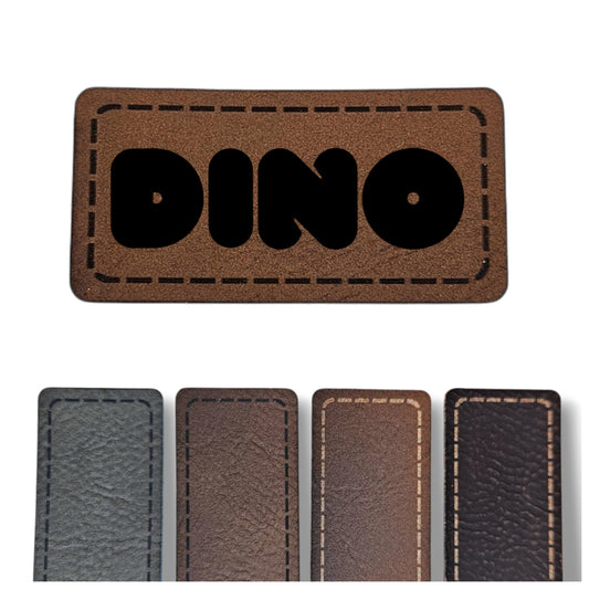 Kunstleder Patch - Rechteck - Dino